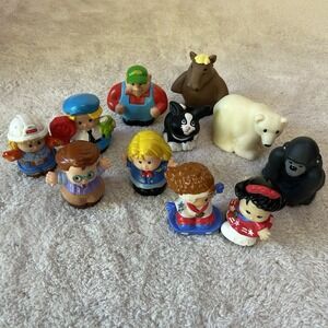 Fisher-Price Little People 10 Figures Vintage 90s 2014 John Deer Zoo Olympics